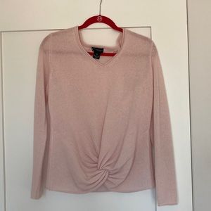 Bloomingdale’s pink cashmere sweater